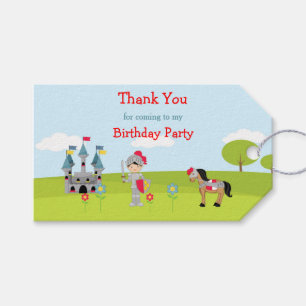 Hear Ye Cute Black Hair Knight Gift Tag