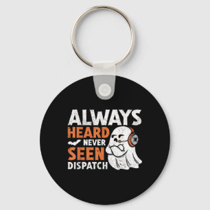 Heard Seen Dispatch Spooky Halloween Cute Ghost Keychain