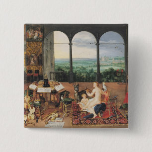 Hearing, 1617 2 inch square button