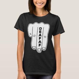 Hearing Aid Deaf Pride ASL hand sign language Deaf T-Shirt