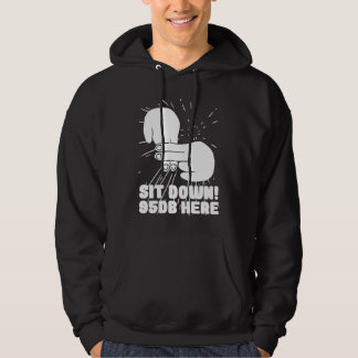 Hearing Aid Deaf Pride ASL hand sign language sit  Hoodie