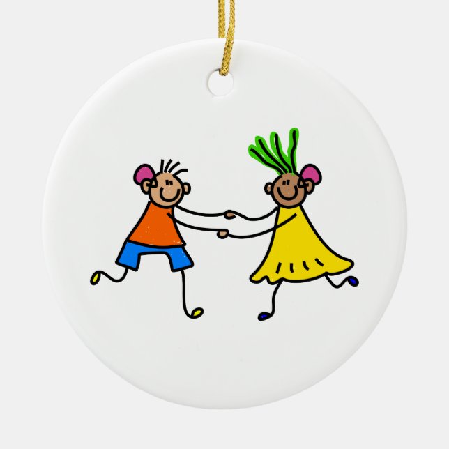 Hearing Aid Kids Ceramic Ornament (Front)