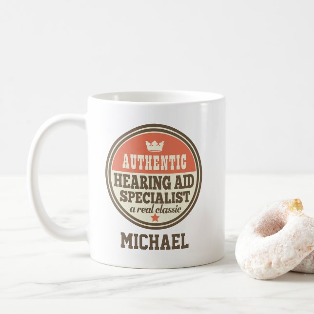 Hearing Aid Specialist Coffee Mug (With Donut)