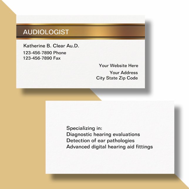 Hearing Audiologist Business Cards (Creator Uploaded)