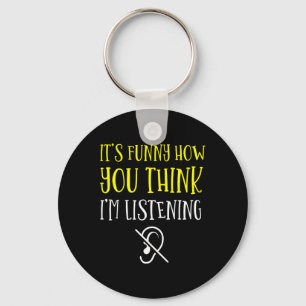 Hearing - Deaf - Unable To Hear - Deaf Awareness A Keychain