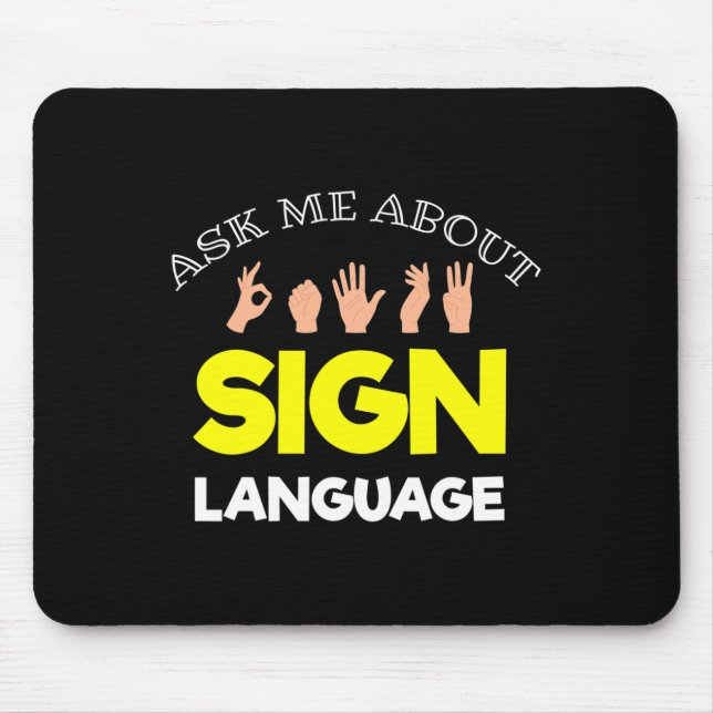 Hearing - Deaf - Unable To Hear - Deaf Awareness A Mouse Pad (Front)