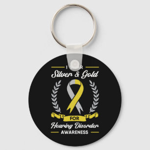Hearing Disorder Awareness Deaf Aid Implant ASL Keychain