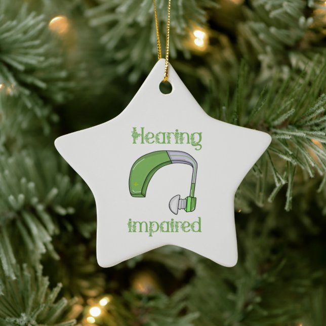Hearing impaired ceramic ornament (Tree)