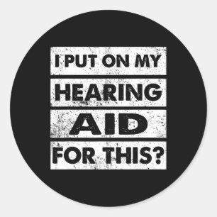 Hearing Impaired Deaf Awareness Asl Sign Language Classic Round Sticker