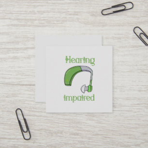Hearing impaired square business card