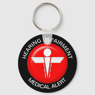 Hearing Impairment Medical Alert Keychain