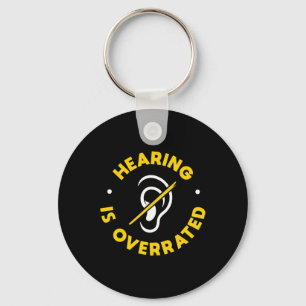 Hearing Loss Awareness ASL and Deaf Awareness Keychain