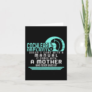 Hearing Loss Awareness Mother Cochlear Implant ASL Card
