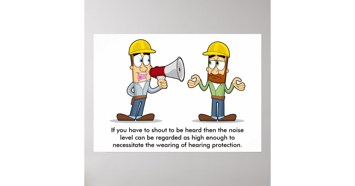 Hearing Protection 001 Poster Zazzle.ca
