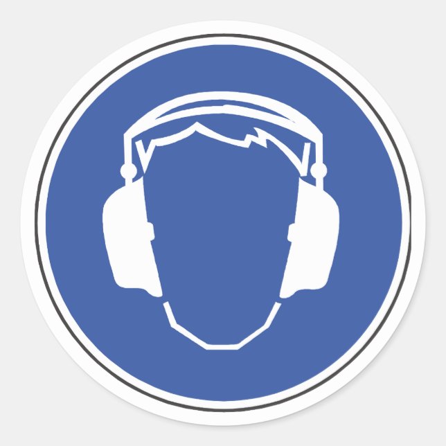 Hearing Protection Safety Sticker (Front)