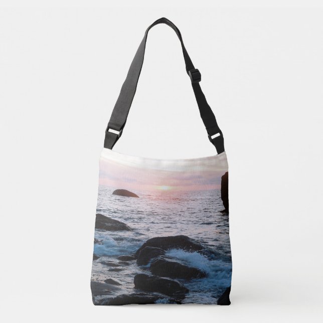 Hearing the shore...... crossbody bag (Front)