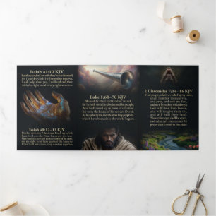Hearken and Seek the LORD God KJV Tri-Fold Card