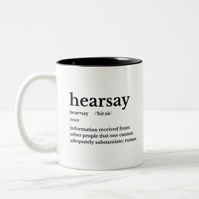 Hearsay Two-Tone Coffee Mug (Left)