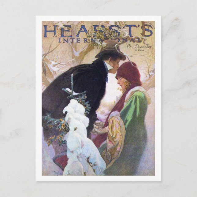 Hearst's International Cover, Alphonse Mucha Postcard (Front)