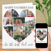 Heart 11 Photo Collage Best Dad Ever Father's Day