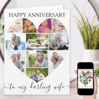 Heart 11 Photo Collage Wife Script Anniversary
