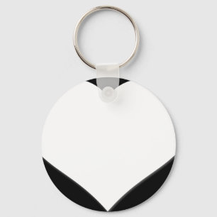 Heart 1 Black and White Keychain