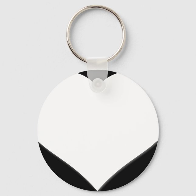 Heart 1 Black and White Keychain (Front)