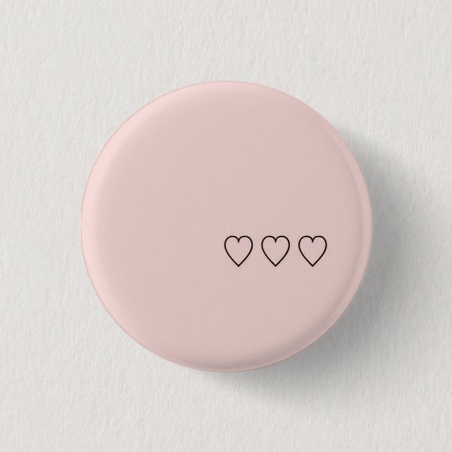 Heart 1 Inch Round Button (Front)