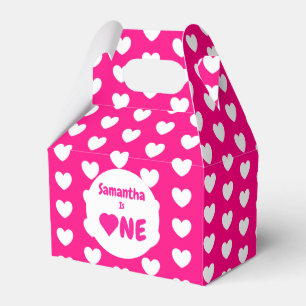 Heart 1st Birthday Favor Box