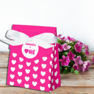 Heart 1st Birthday Favor Box