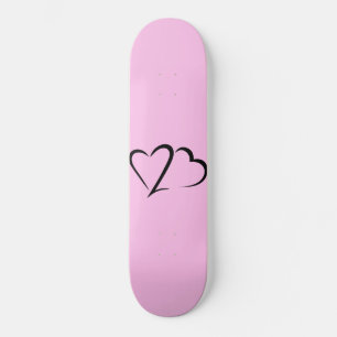 Heart 23™ Brand light Pink & Black Skateboard deck