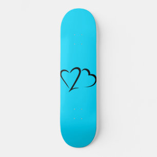 Heart 23™ Brand Sky blue & Black Skateboard deck