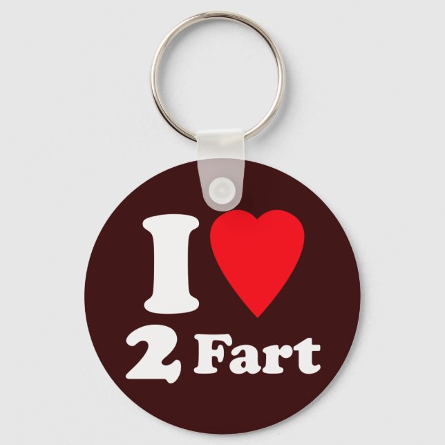 Heart 2 Fart Pass the Gas Silent Deadly Love Keychain (Front)