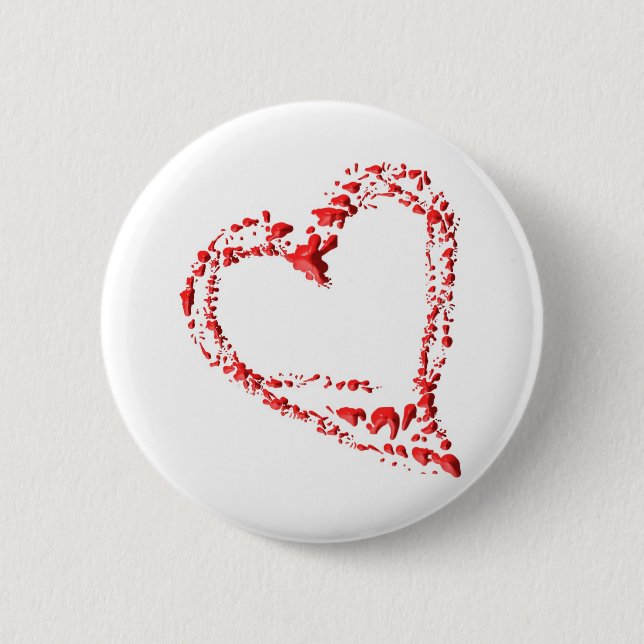 heart 2 inch round button (Front)
