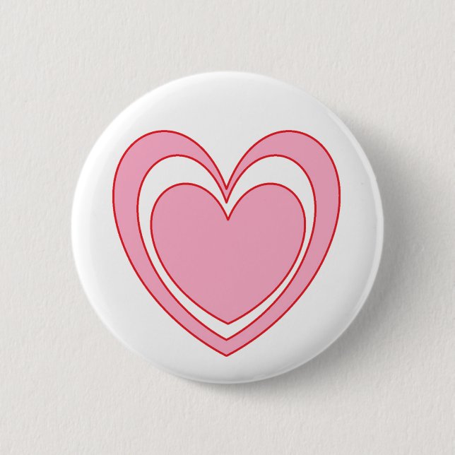 Heart 2 inch round button (Front)