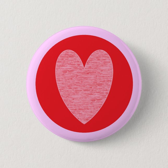 Heart 3 2 inch round button (Front)