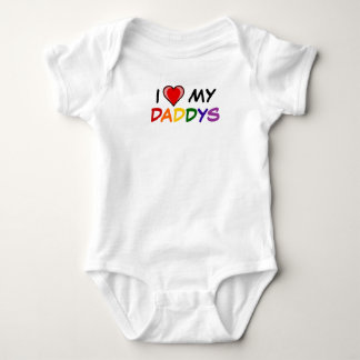 heart_6, I MY, D, A, D, D, Y, S Baby Bodysuit