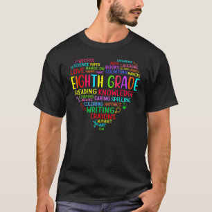 Heart 8th Grade Team Teacher Student Back To Schoo T-Shirt
