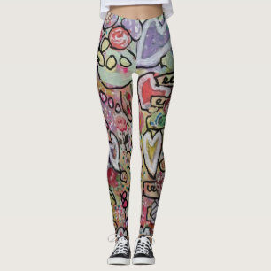 Heart Abstract Art Leggings