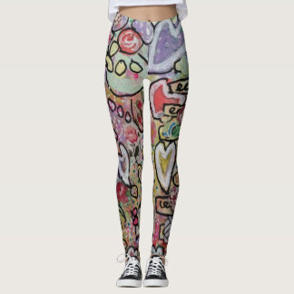 Heart Abstract Art Leggings