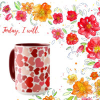  Heart Abstract Modern Background Design Mug