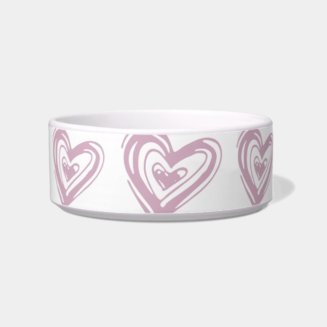 Heart Abstract Pet Bowl (Right)