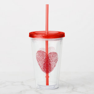 Heart Acrylic Tumbler