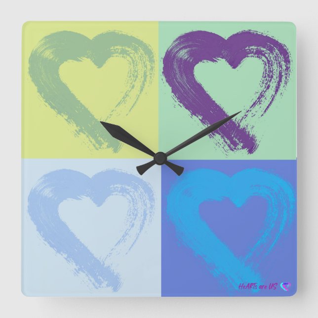 Heart Acrylic Wall Clock (Front)