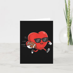 Heart American Football Valentines Day Boys Men Ki Card
