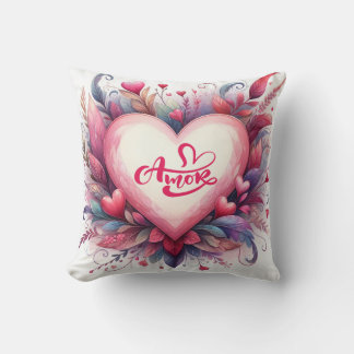 Heart Amor(Love) Throw Pillow