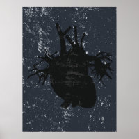 Heart anatomy banksy street wall poster