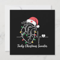 Heart Anatomy Christmas Nurse Cardiac Tachy Xmas