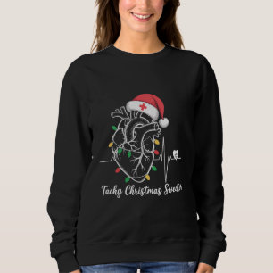 Heart Anatomy Christmas Nurse Cardiac Tachy Xmas Sweatshirt