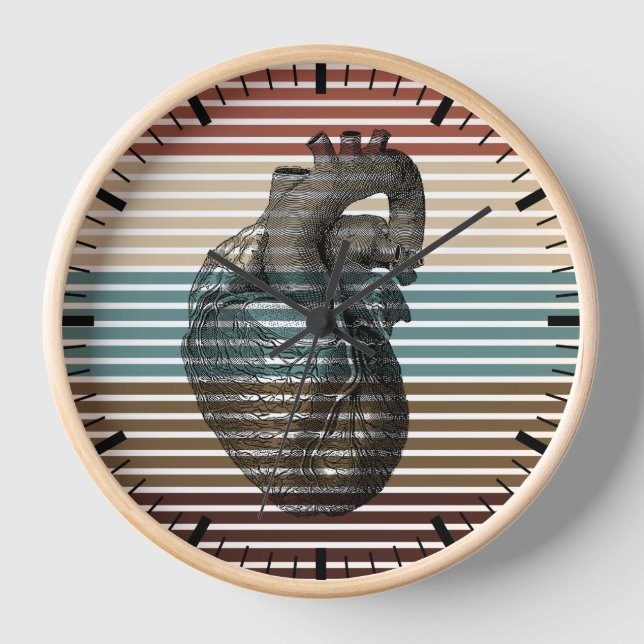 Heart anatomy clock for hospital cardiology unit (Front)